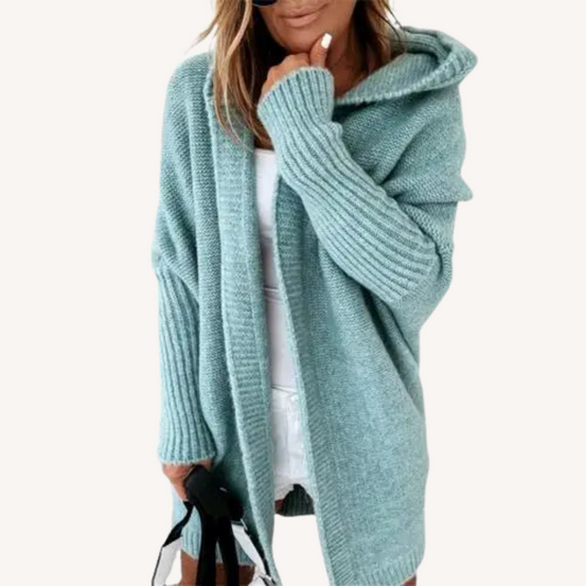 Paige | Casual Hooded Cardigan Light Blue