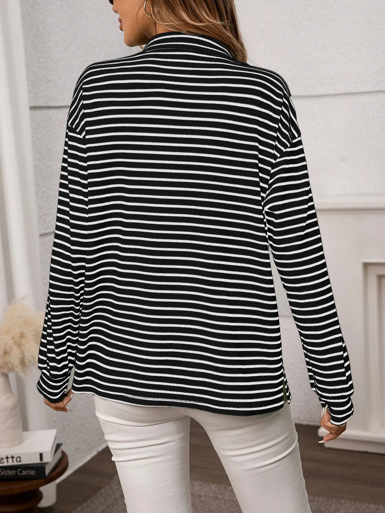 Chic Stripe Button-Up: Classic Style, All-Day Comfort