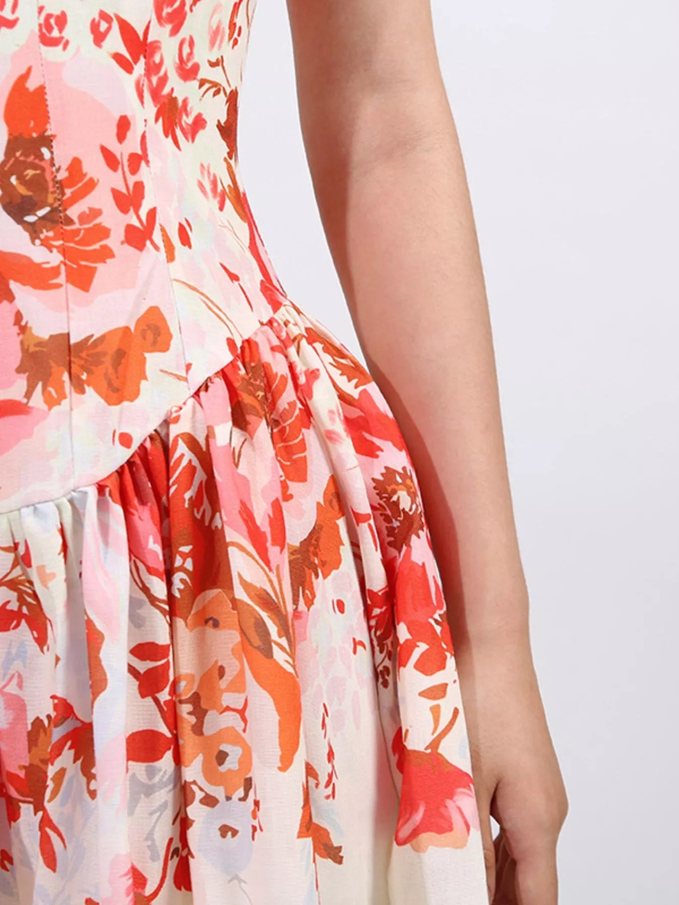 Floral Print Sleeveless A-Line Mini Dress – Summer Casual Sundress