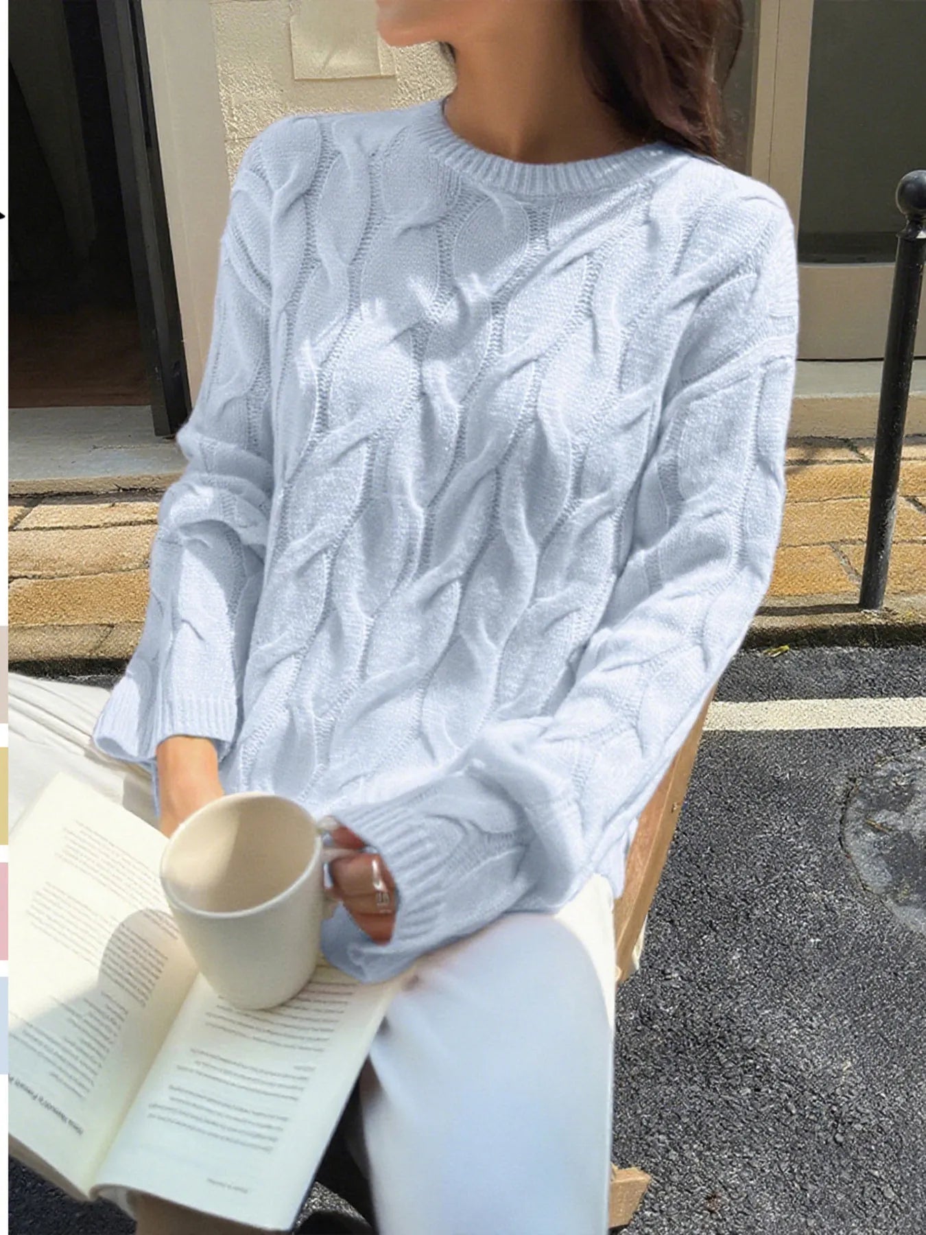 Cable Knit Sweater – Long Sleeve, Timeless Style