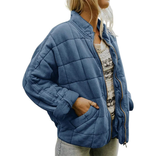 Josiane™ | Lined Jacket with Elegant Oversized Look Blue