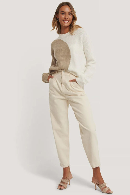 Cozy Love Ribbed Balloon Sleeve Sweater - 3 Colors Khaki