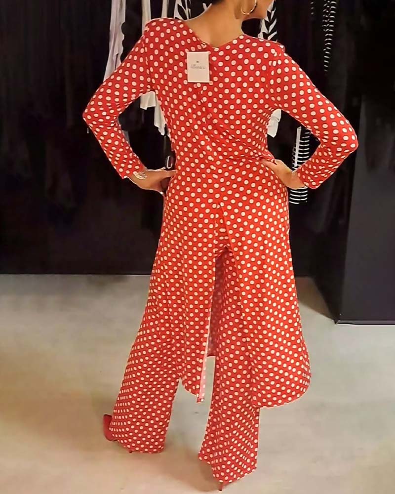 Polka™ | Dot Split Outfit Women’s Chic Set