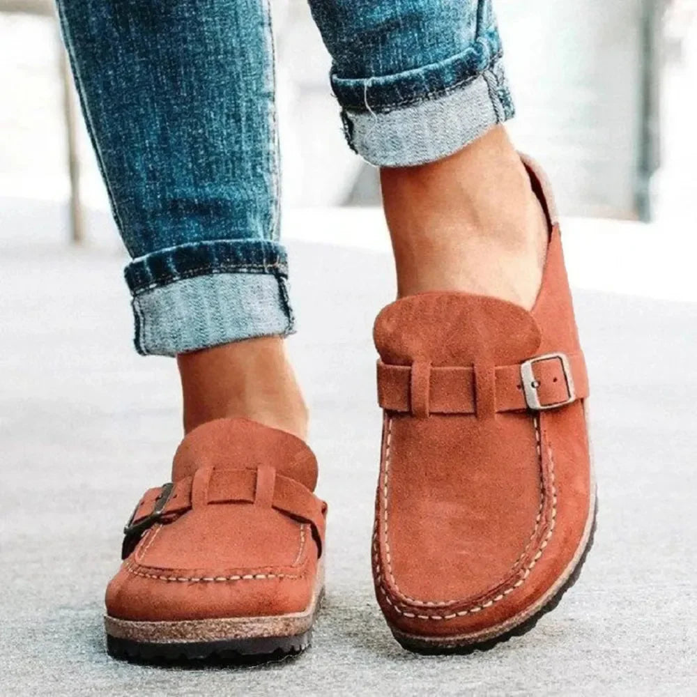 Buckle Loafers - Low Heel