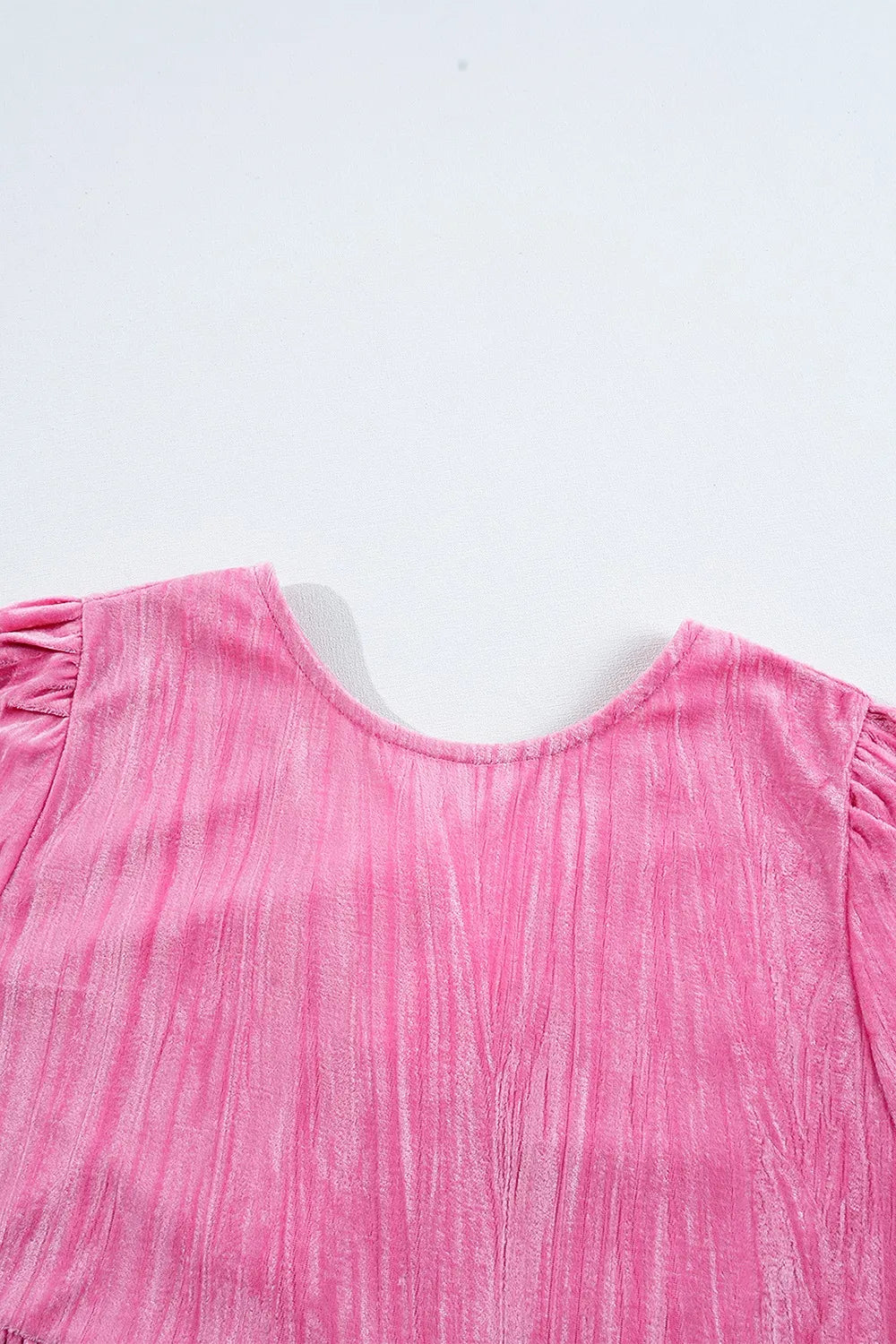 Hot Pink Tiered Mini Dress – Flounce Sleeve Chic