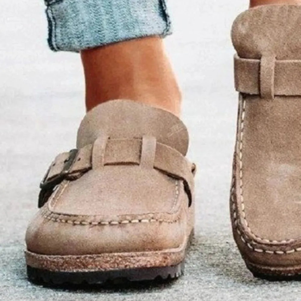 Buckle Loafers - Low Heel