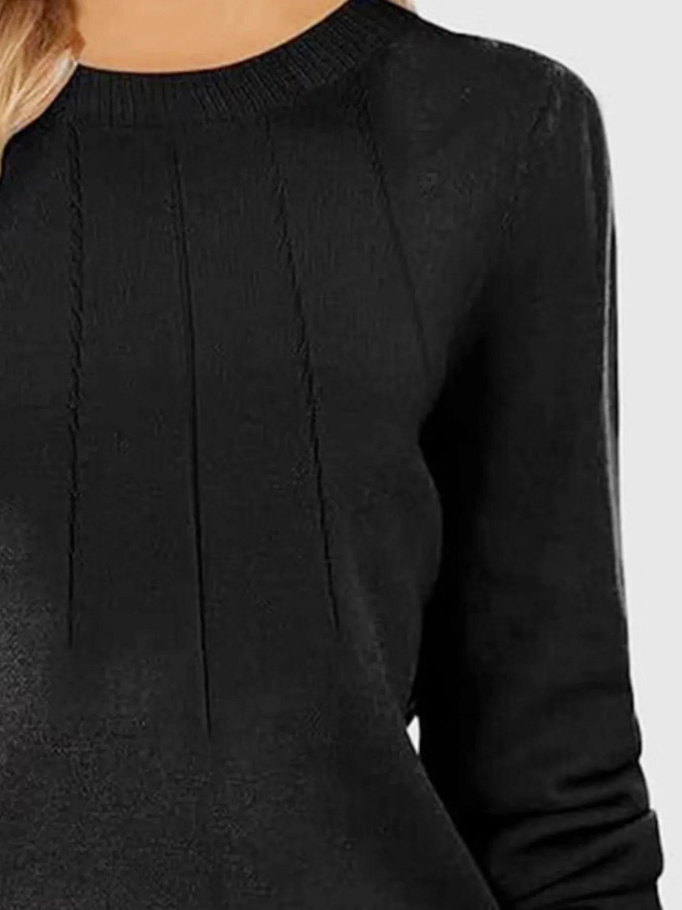 Long Sleeve Sweater – Ribbed Hem, Modern Fit