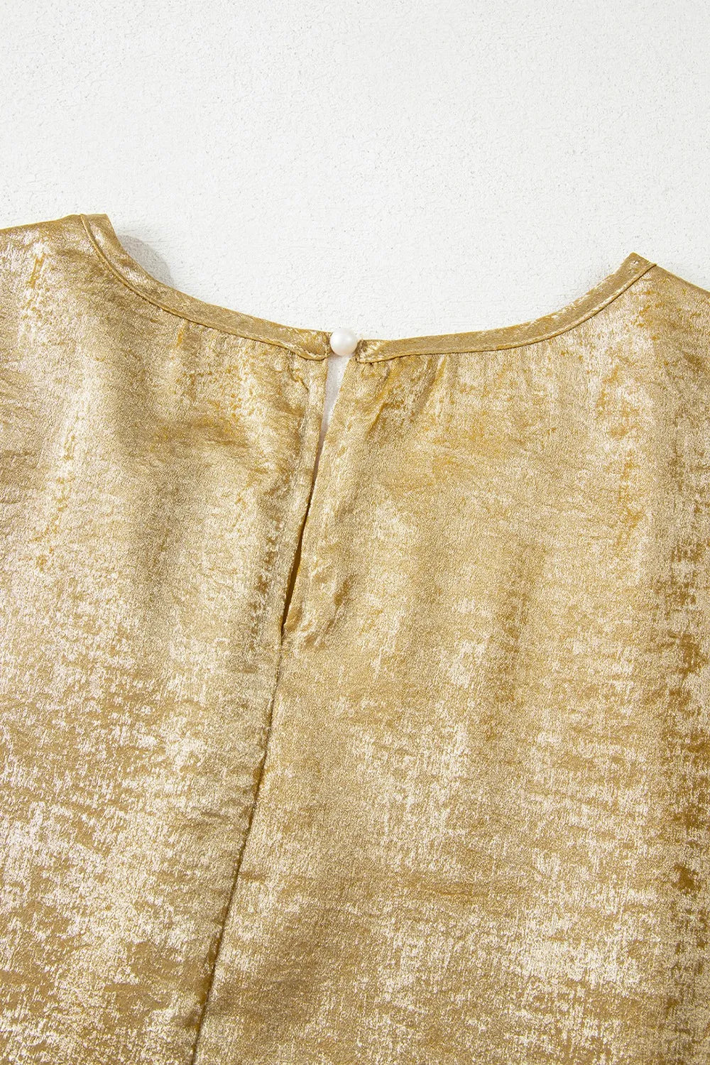 Metallic Gold Blouse - Short Sleeve