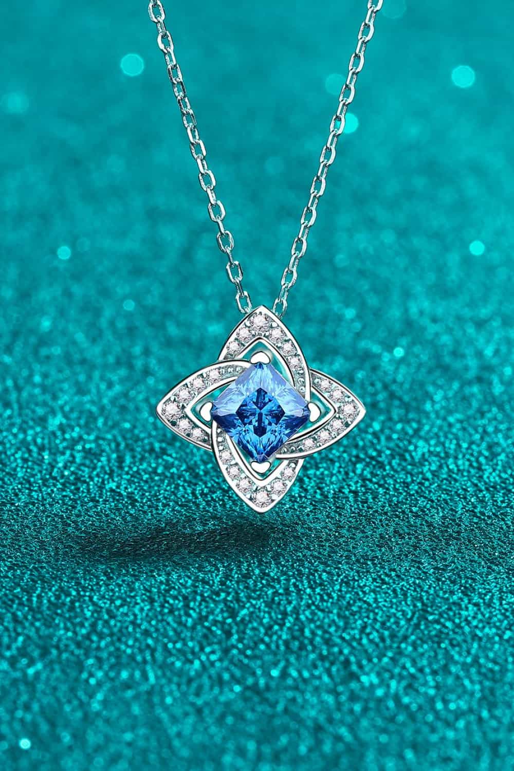 Dazzling Floral Moissanite Necklace – 1 Carat