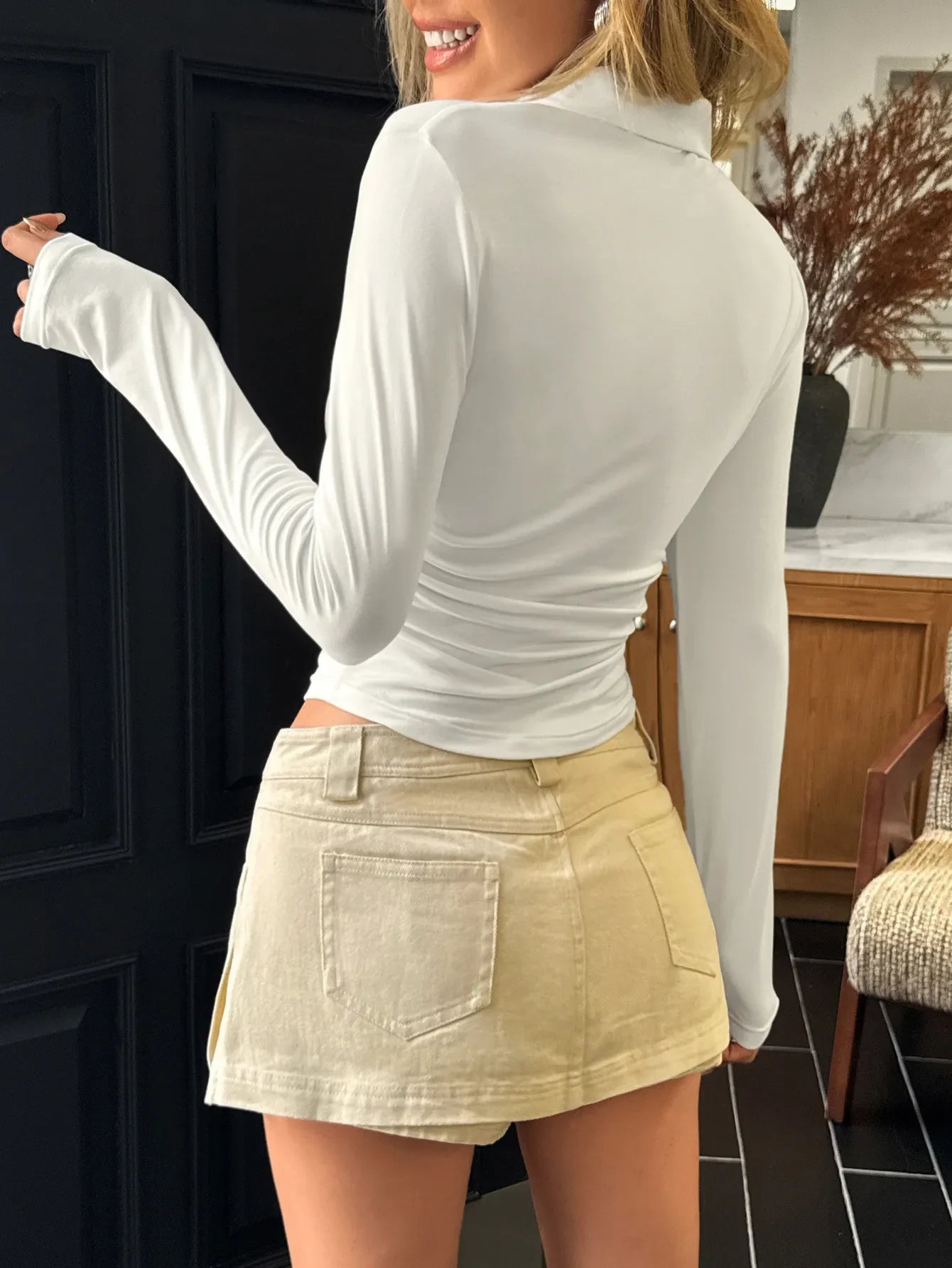 Luxe Johnny Collar Pullover