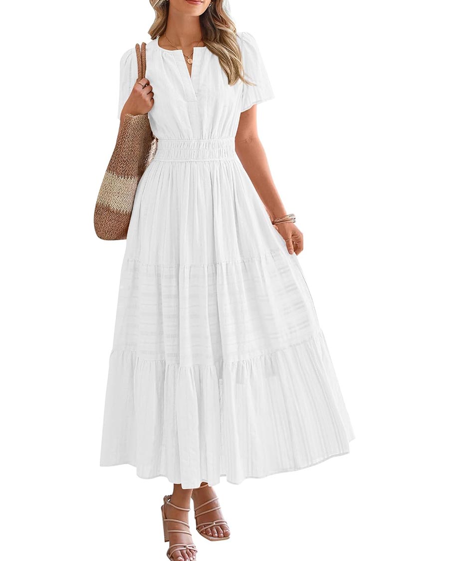 Limited time sale🔥Womens Summer Lightweight Short Sleeve Midi Maxi Dresses(BUY 2 FREE SHIPPING)