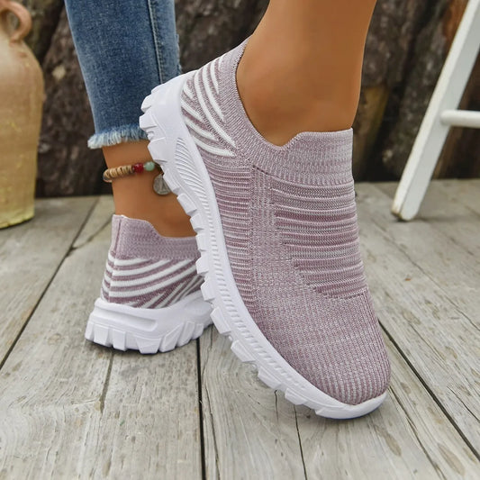 Breathable Mesh Platform Athletic Lavender