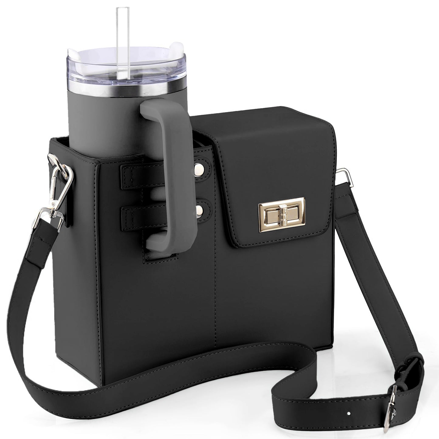 Crossbody Bag with Sports Water Bottle Holder for Women Purse