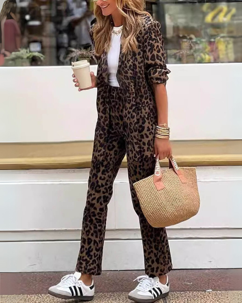 Arila | Leopard Print Women's Pants set