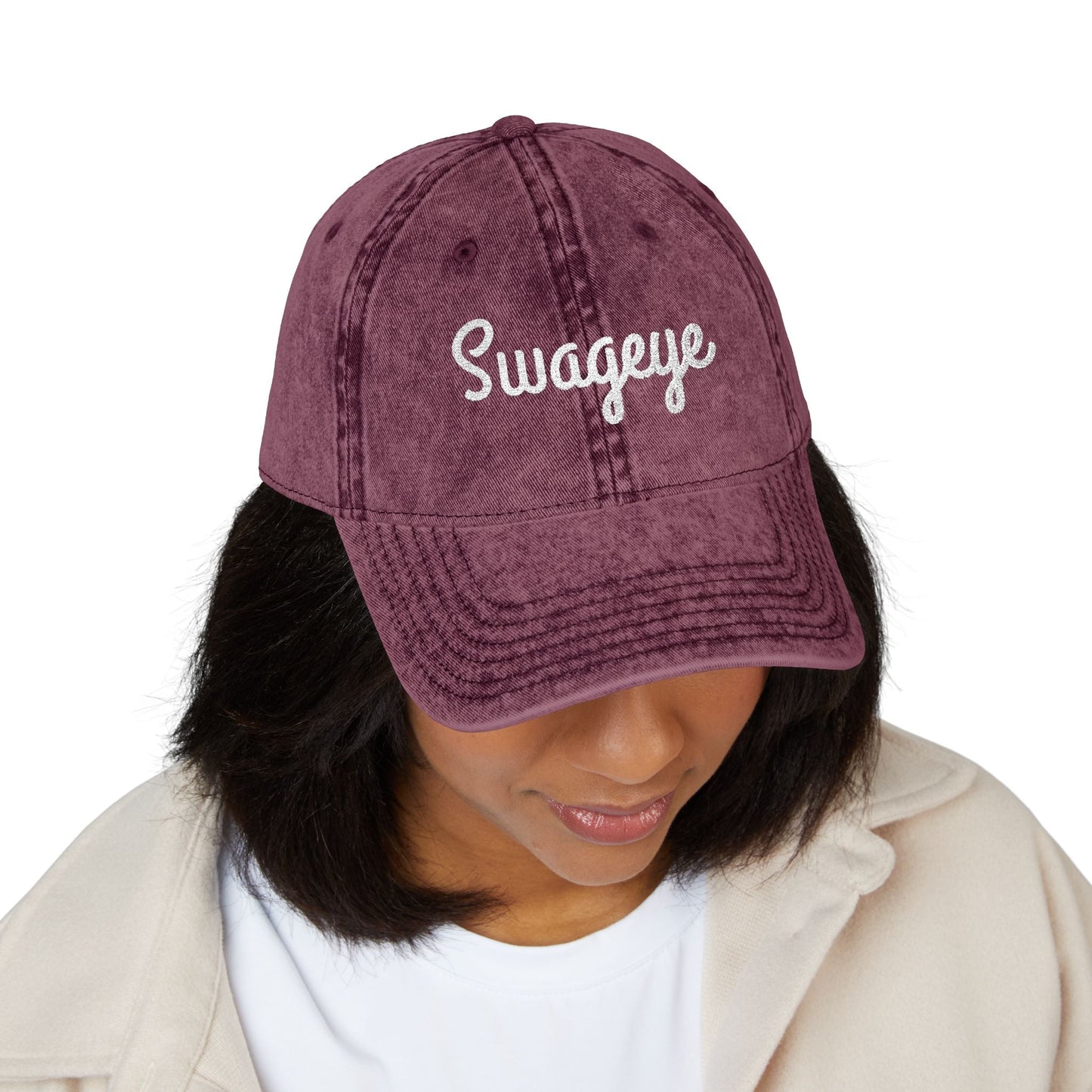 Swageye Vintage Embroidered Cap - Swag Hat for Casual Style