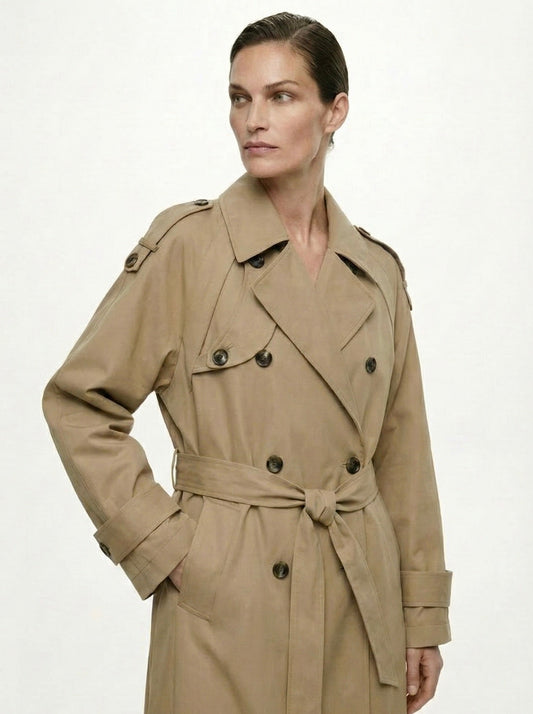 Myla | Classic Double-Breasted Trench Coat