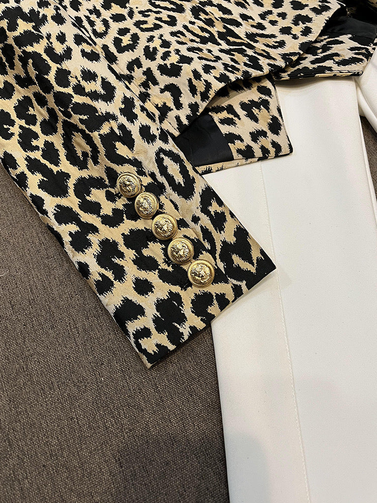 Fidela leopard blazer