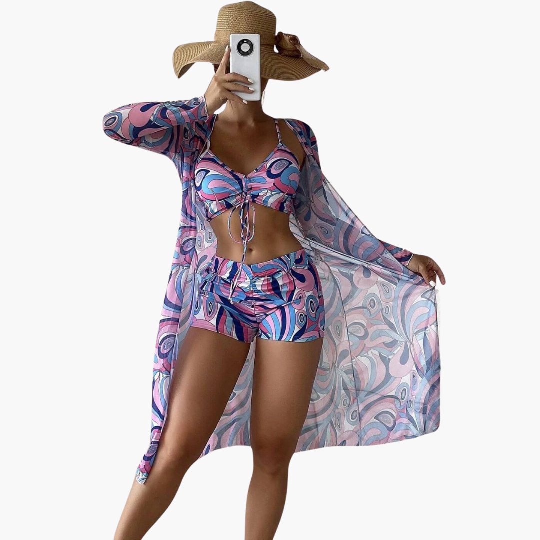 Olivia | 3-Piece Swimsuit Set with Cover-Up