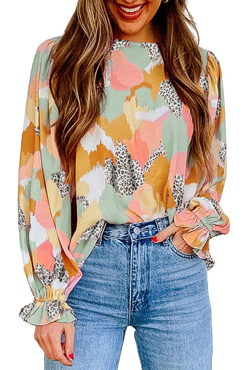 Under The Lights Boho Printed Top - 4 Colors Green