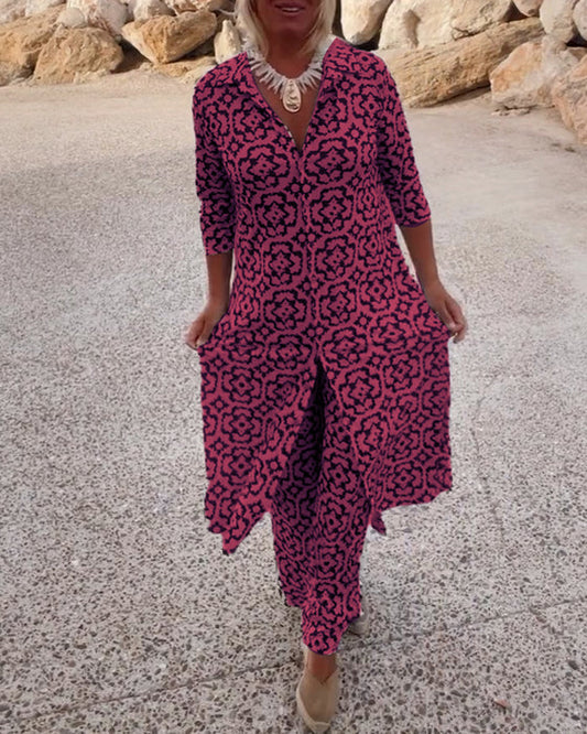 Camilla | Women’s Geometric Set Fuchsia