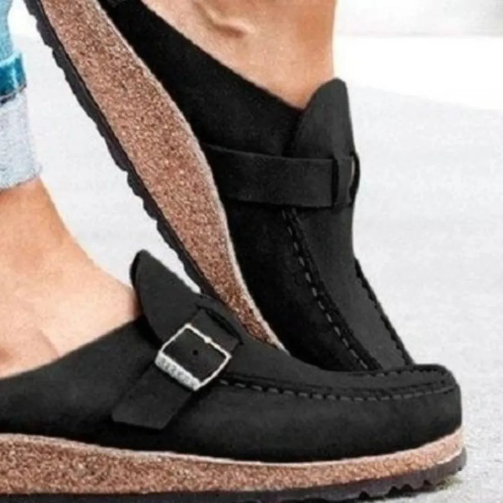Buckle Loafers - Low Heel