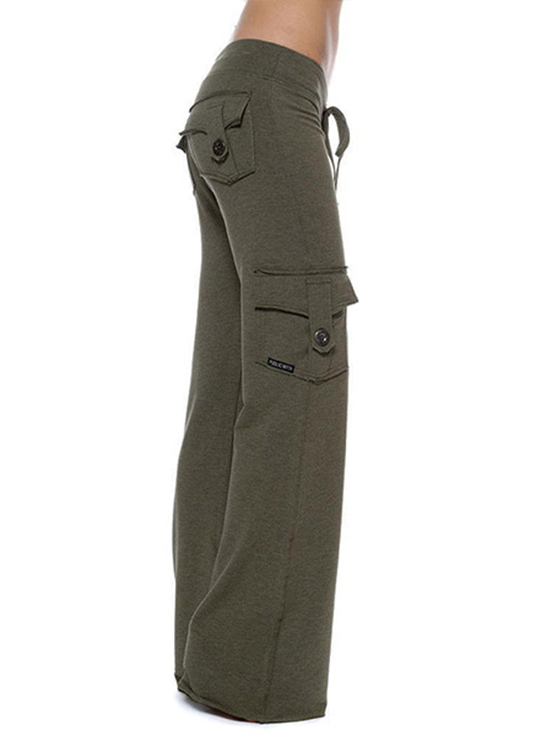 Mid Waist Pants Pockets