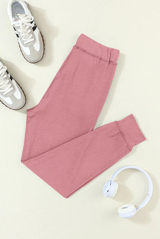 Dusty Pink Drawstring Joggers – Comfy With Pockets