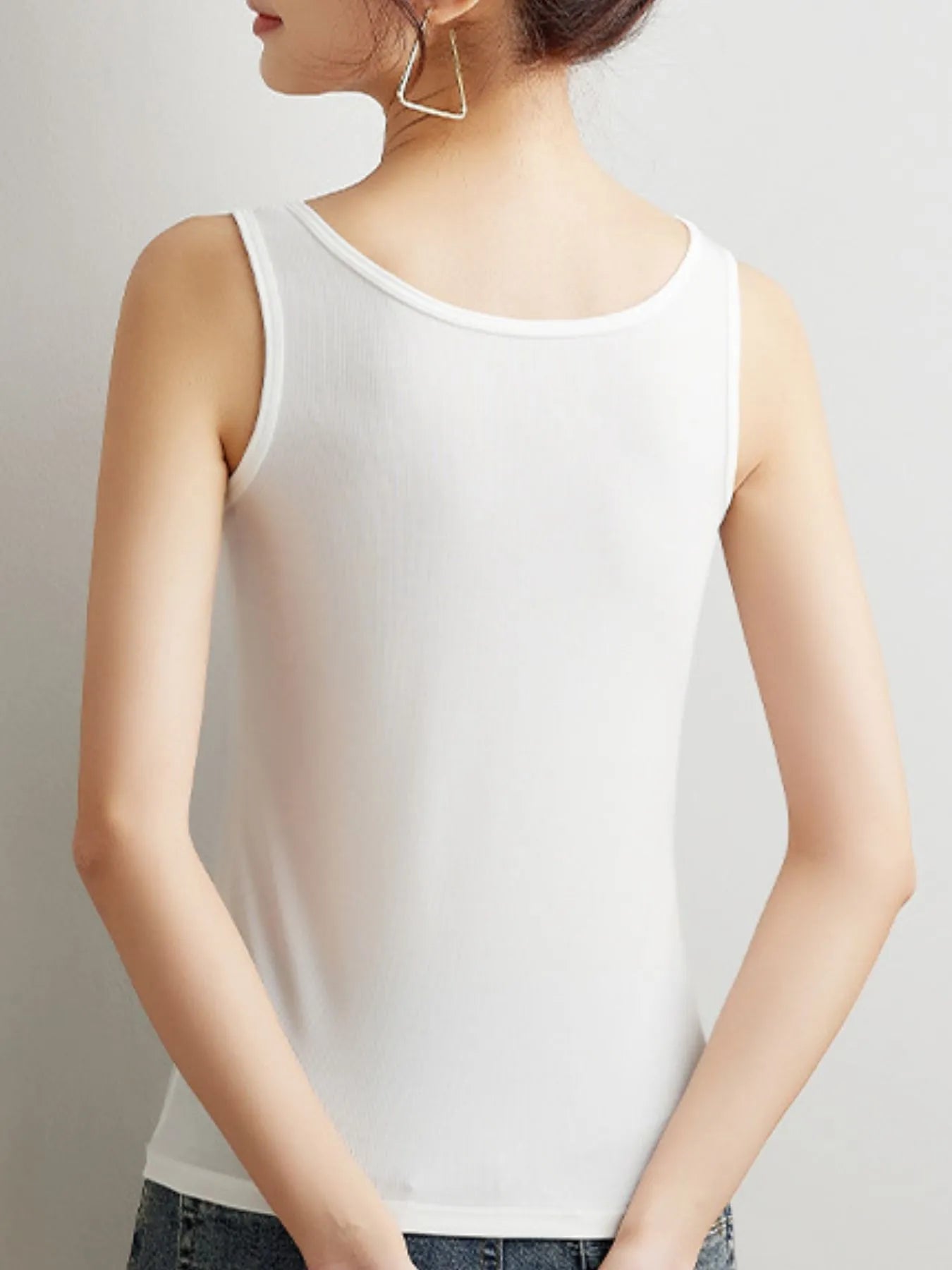 Curve Appeal Ribbed Scoop Neck Tank
