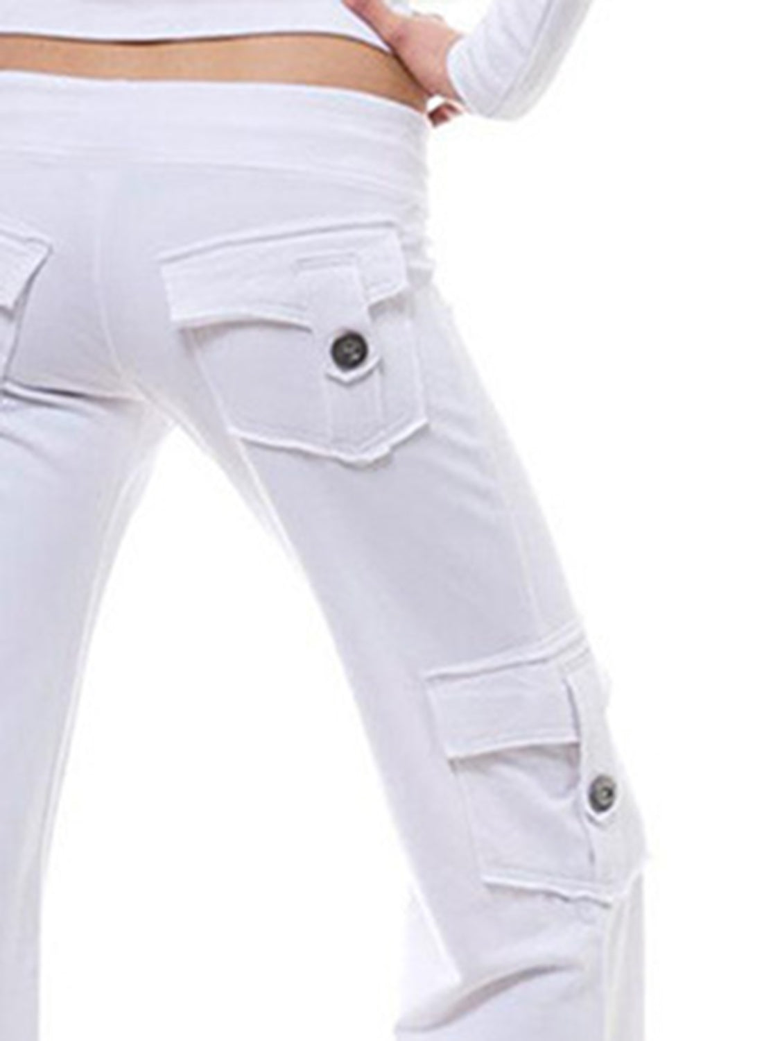 Mid Waist Pants Pockets