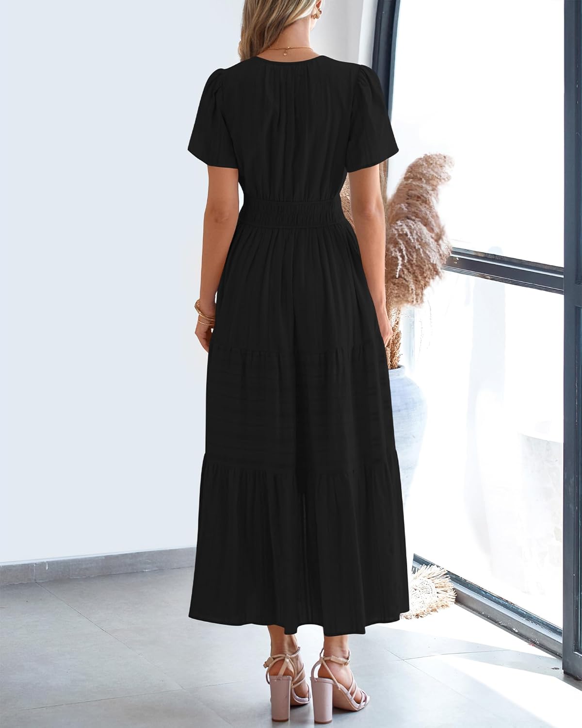 Limited time sale🔥Womens Summer Lightweight Short Sleeve Midi Maxi Dresses(BUY 2 FREE SHIPPING)