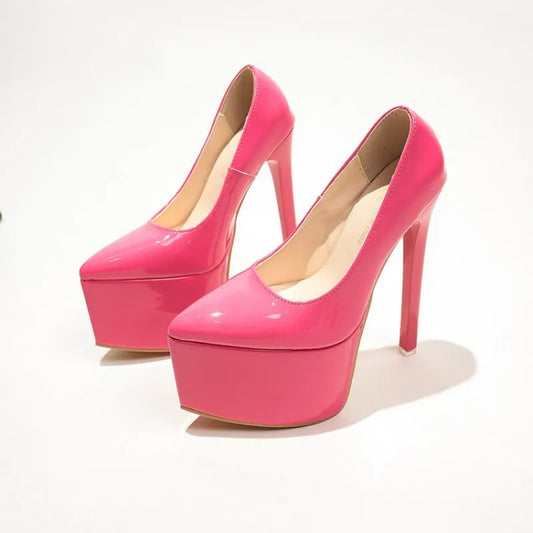 Point Toe Platform Stiletto Pumps