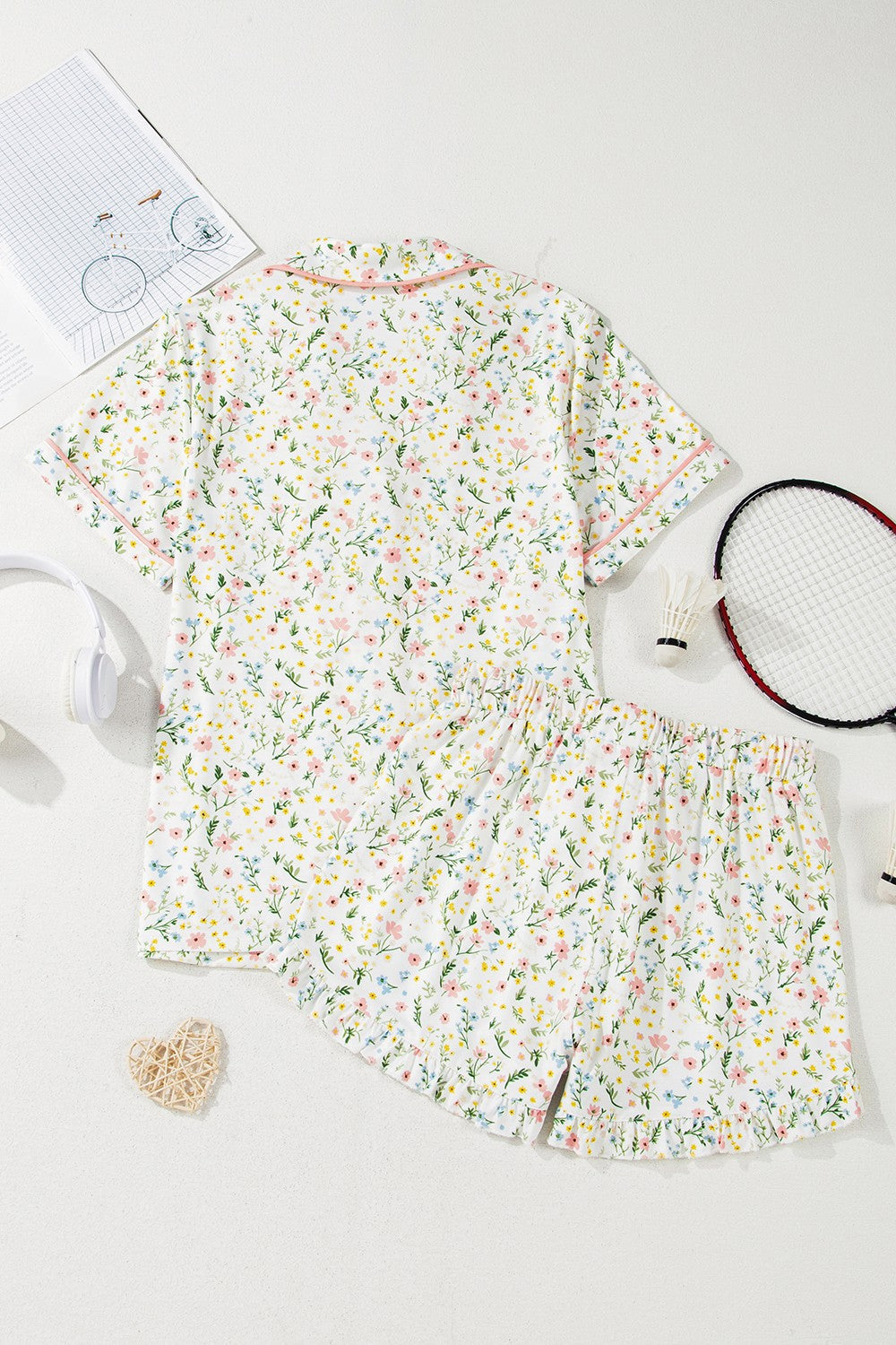 Printed Lounge Set - Button Up