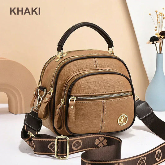 Gaia - Mini Chic Crossbody Shoulder Bag Khaki