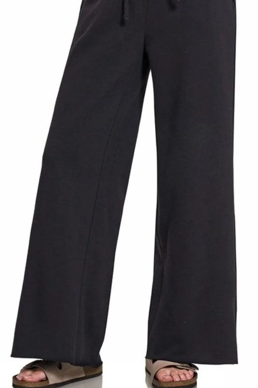 Urban Luxe Black Wide Leg Sweatpants