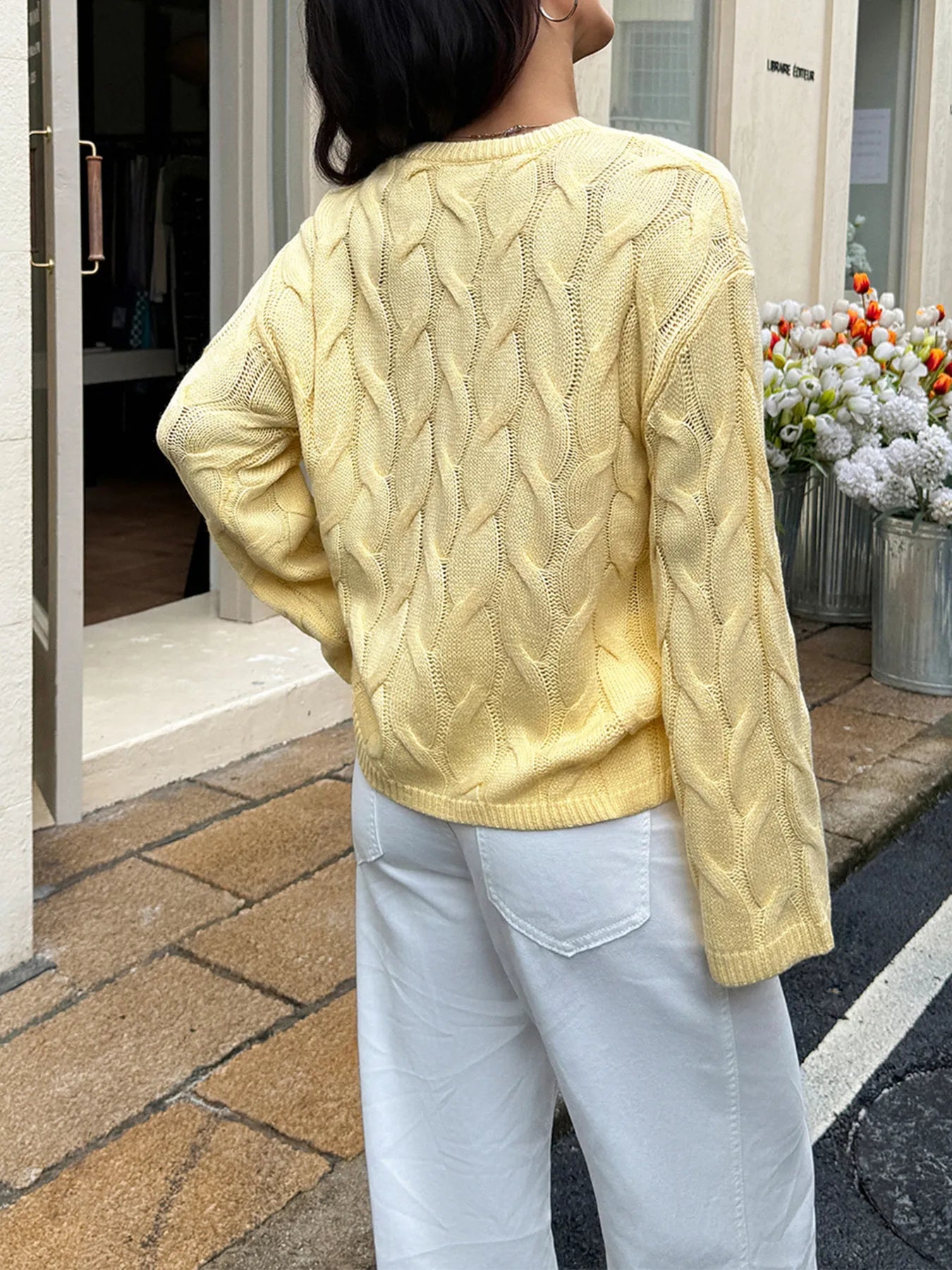 Cable Knit Sweater – Long Sleeve, Timeless Style