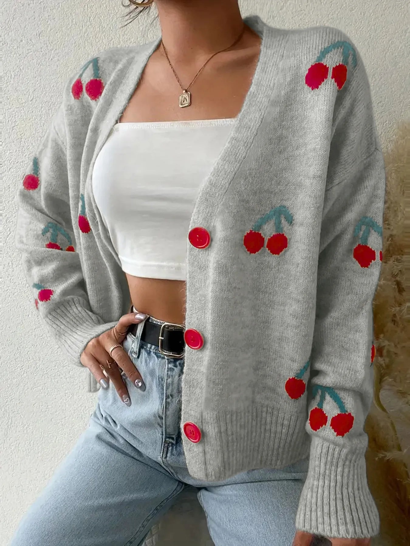 Sweet Cherry Snap Cardigan