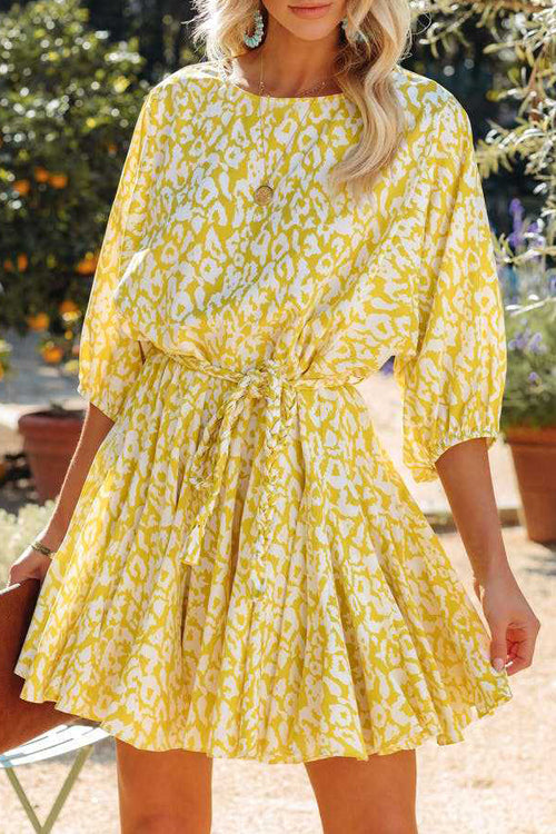 Blooming Darlin' Printed Mini Dress Yellow