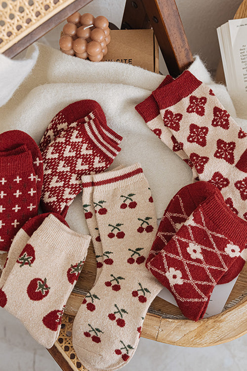 New Years' Eve Cotton Socks