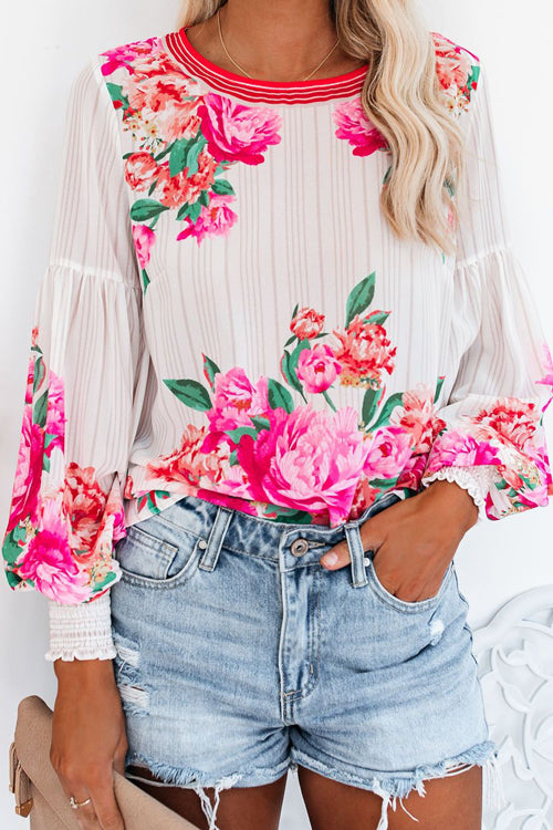 Fresh Favorite Floral Print Top - 2 Colors Pink