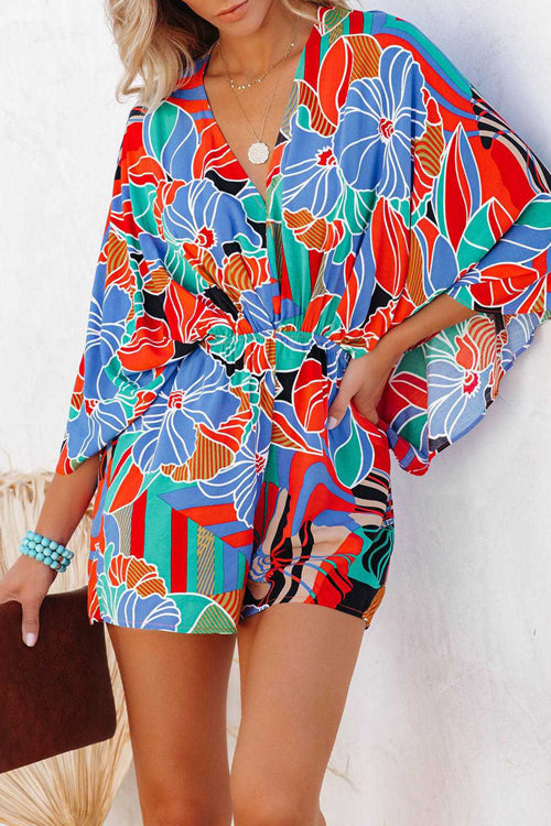 Next Vacay Printed Romper - 2 Colors Multi Color