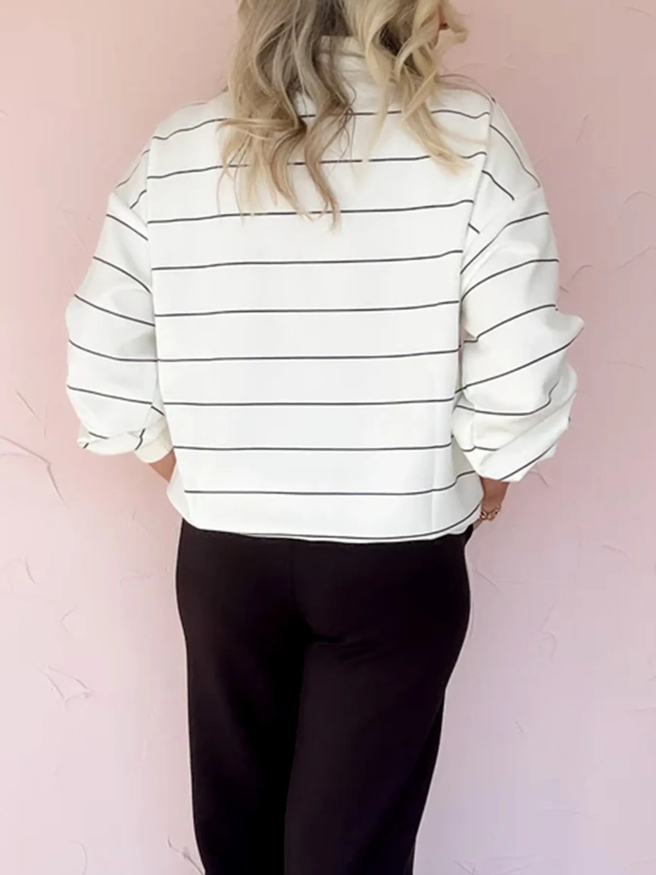 Chill Stripe Quarter Zip Sweatshirt