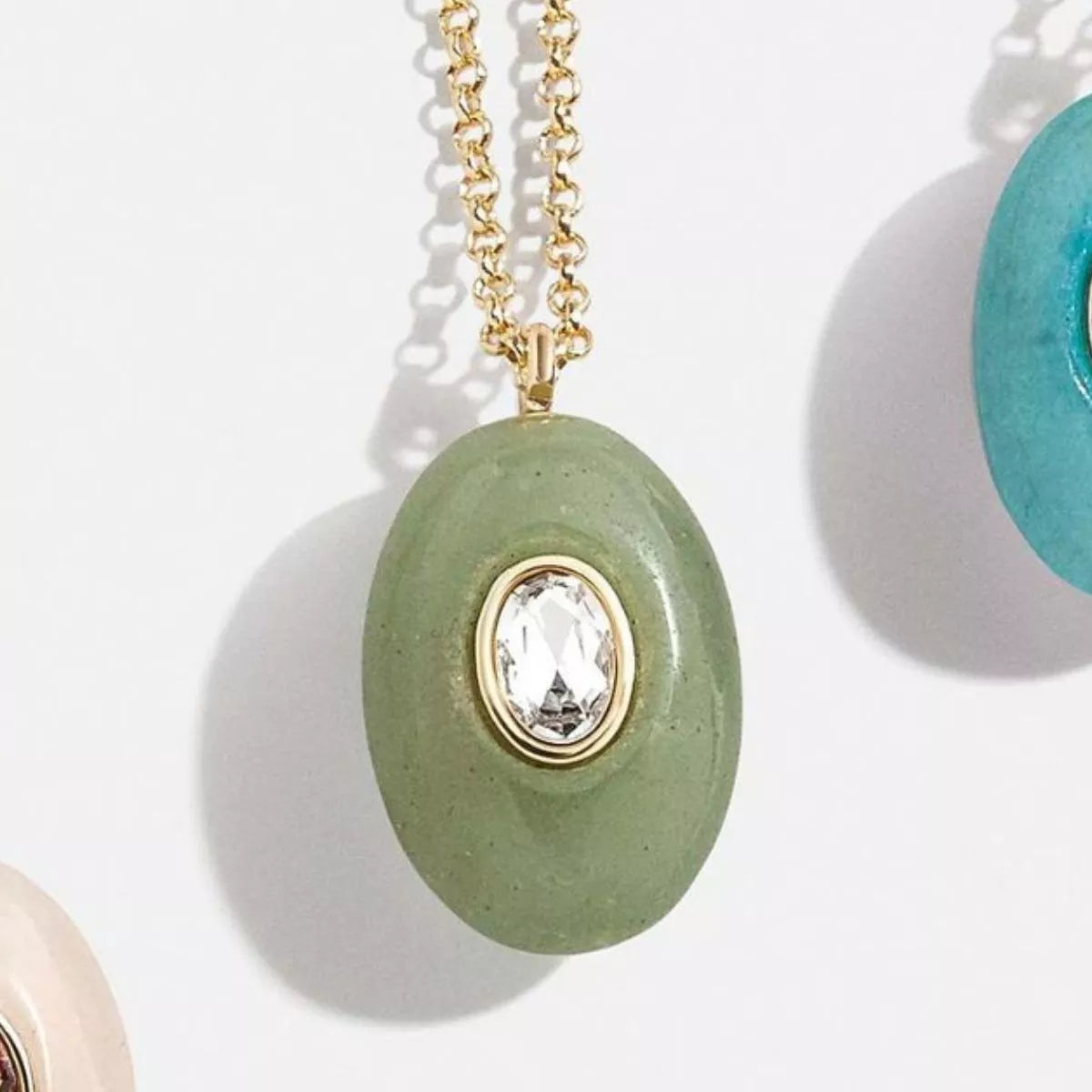 Natural Stone Pendant Necklace – Handmade Boho Jewelry for Women