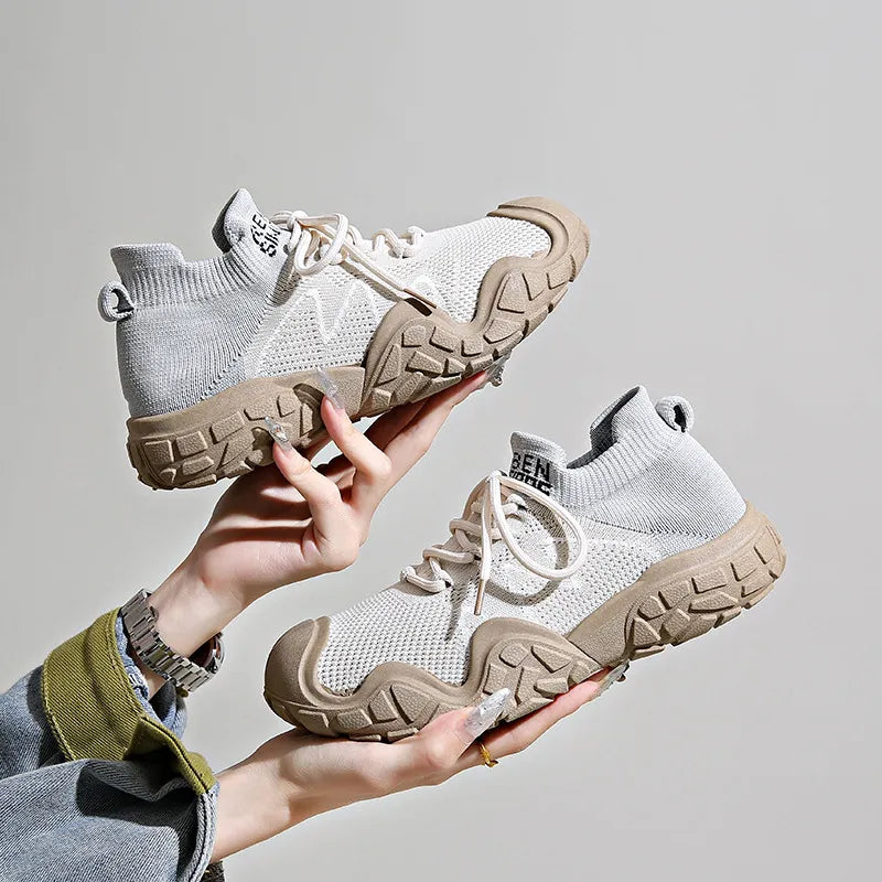 Contrast Mesh Platform Athletic