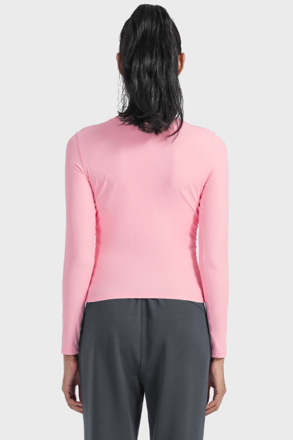 Long Sleeve Sports Tee – Round Neck, Modern Style