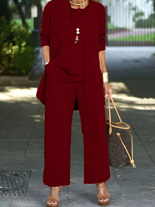 Victoria | Women's Fashion 3-Piece Set Red