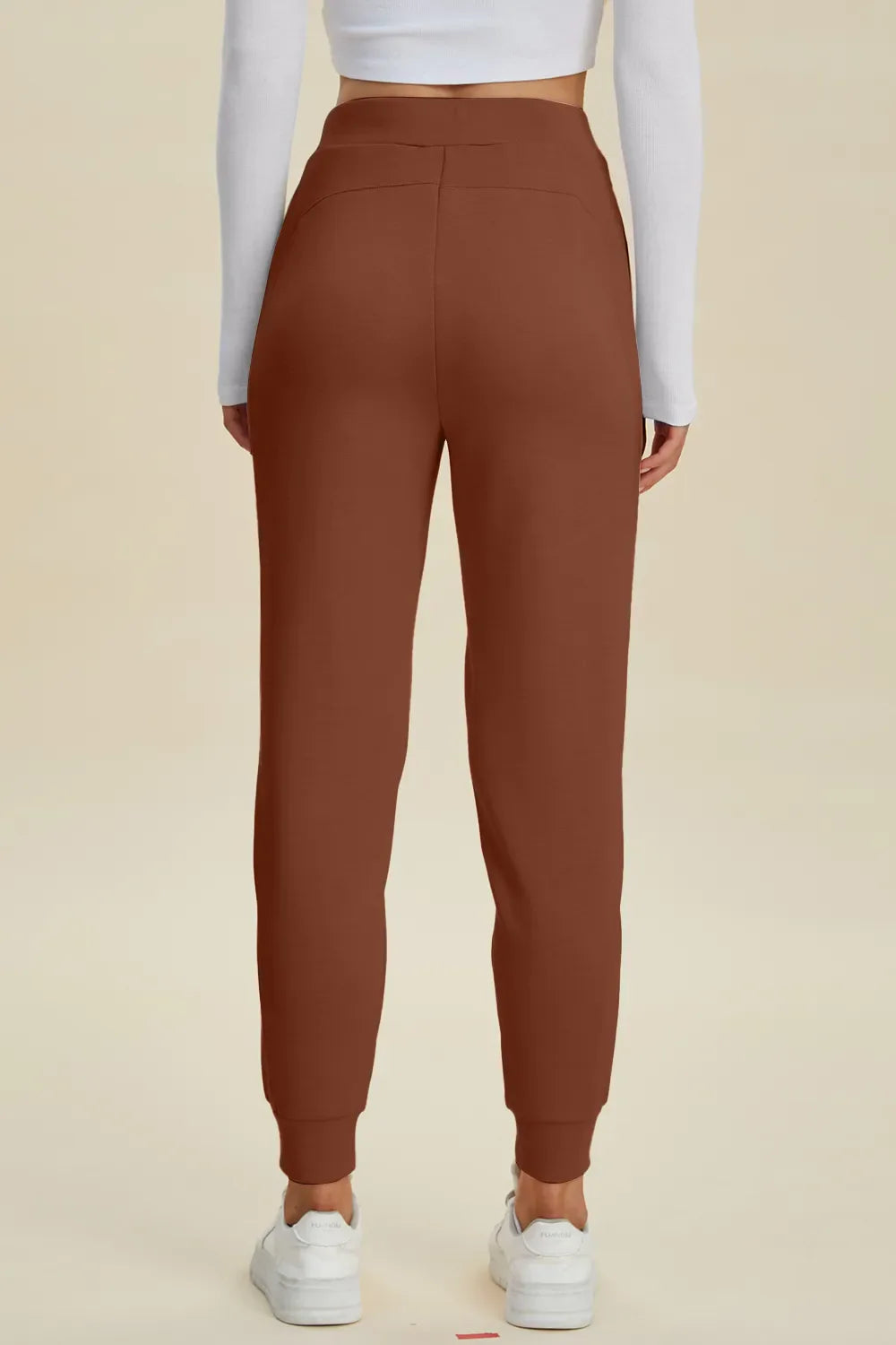 High Waist Air Scuba Joggers – Full Size Drawstring Lounge Pants for Women