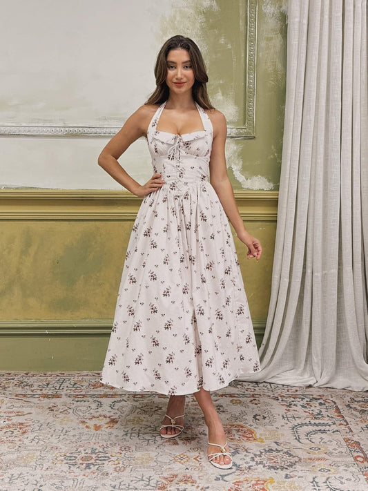 Rosalie Garden Halter Dress