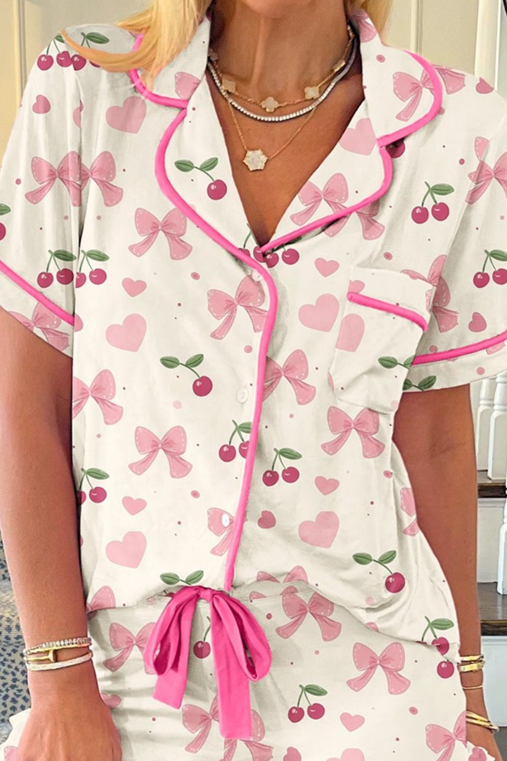 Printed Lounge Set - Button Up