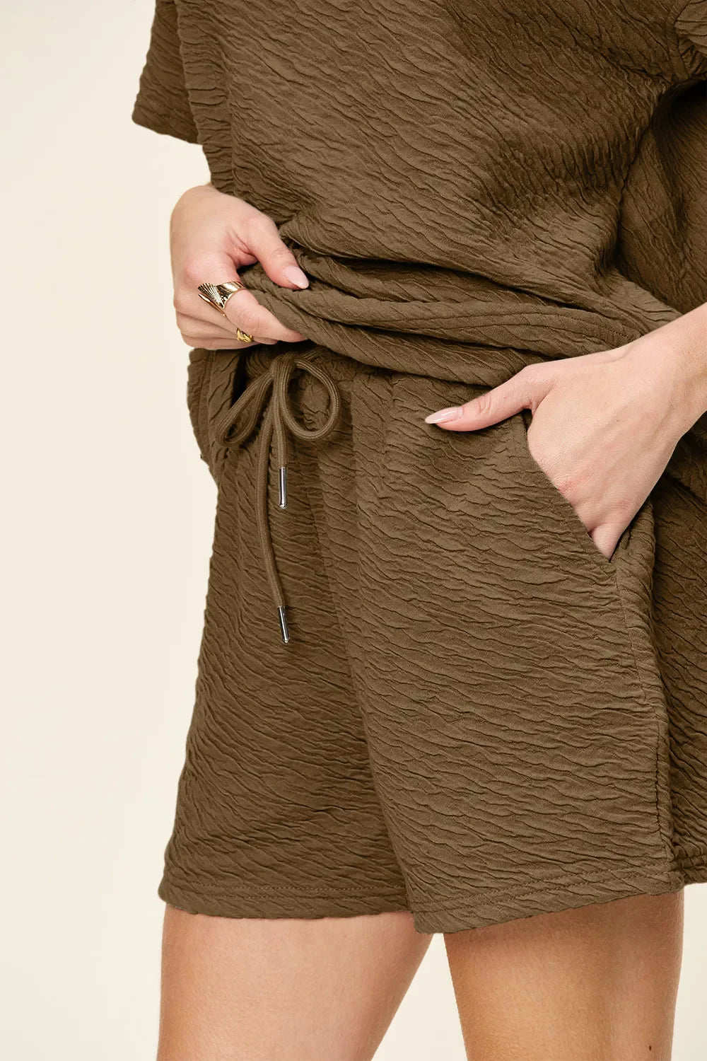 Simple & Comfy T-Shirt and Drawstring Shorts Set