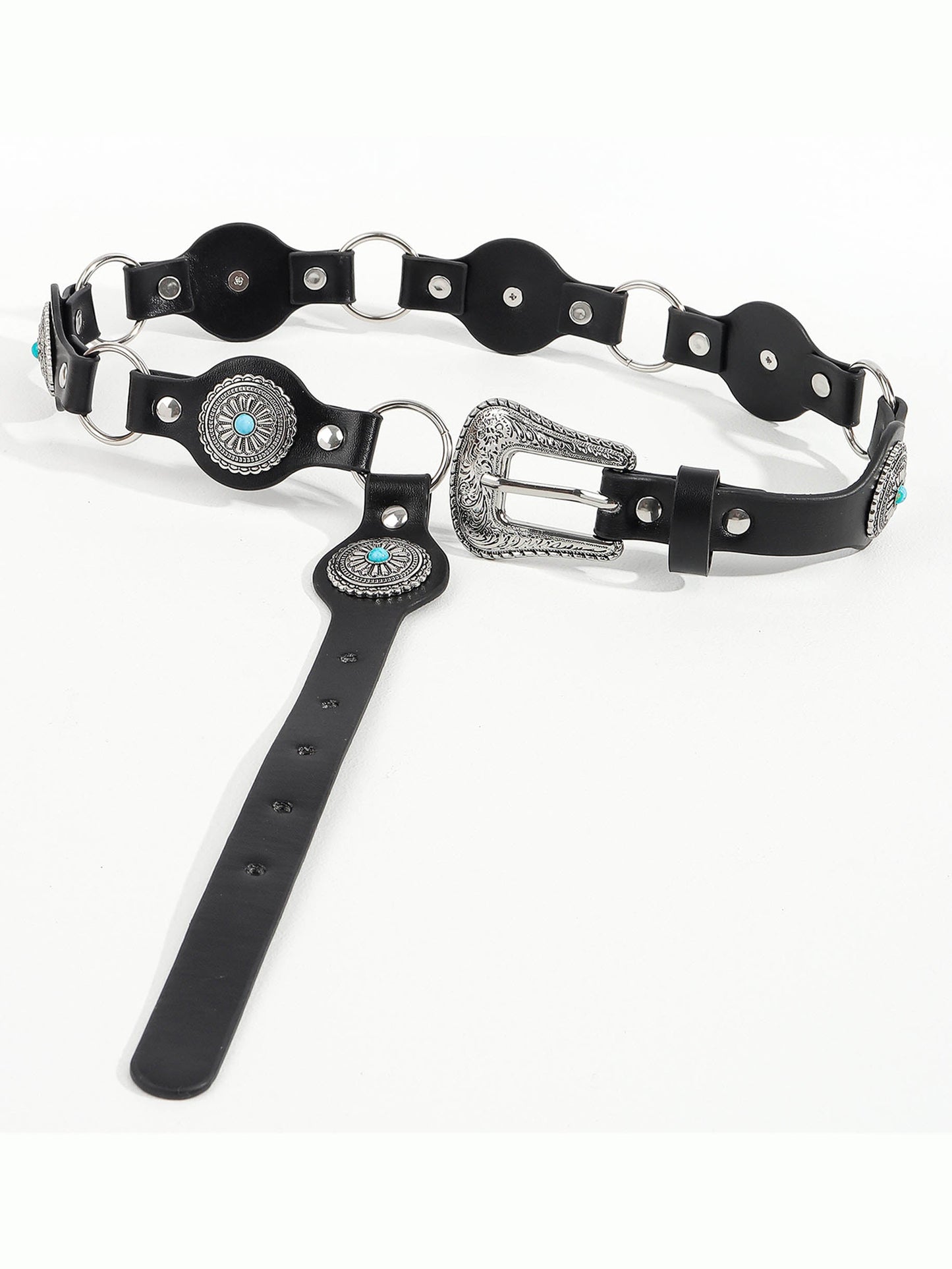 Vintage Turquoise Inlaid Belt